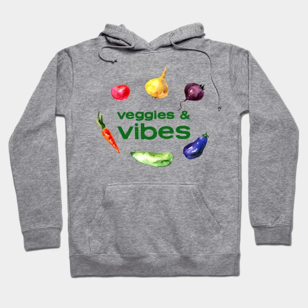 Veggies and Vibes Hoodie by Kale Von Celery